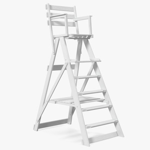 3D model Tennis Umpire Chair White