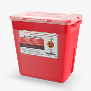 Medical Waste Disposal Container 3D