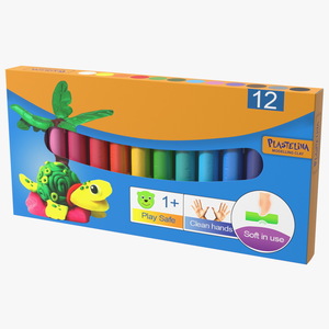 3D Multi Coloured Plasticine Modelling Clay Box Set model