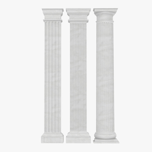 3D Pilasters Doric Greco Roman Set