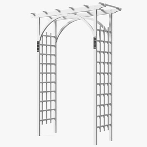 Wooden Garden Arch White 3D model