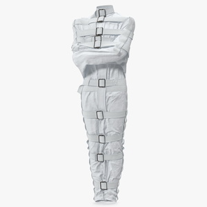 3D Straitjacket Human Figure White