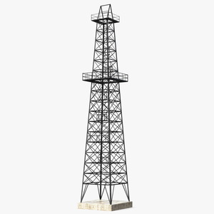 Steel Oil Derrick 3D