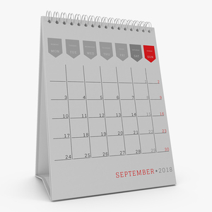 3D Desk Calendar model