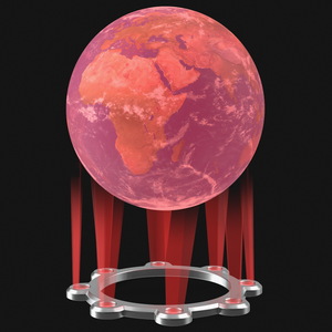 Planet Hologram Red 3D model