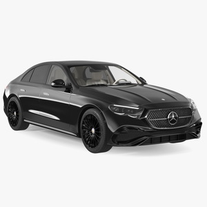 3D Mercedes E-class Black Color model