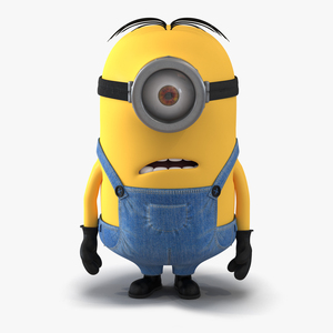 3D Short One Eyed Minion Pose 3 model