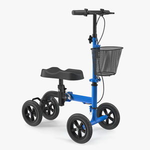 Blue Steerable Knee Scooter 3D