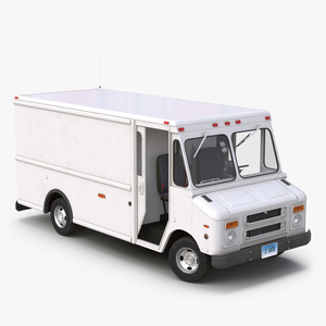 Post Office Truck Rigged 3D model