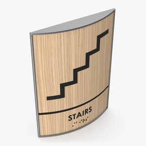 Stairs Braille Sign 3D model