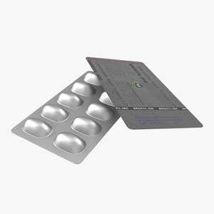 3D Pills Blister Pack model