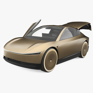 Tesla Cybercab Robotaxi Rigged for Cinema 4D 3D model