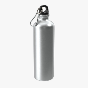 Aluminum Sport Water Bottle with Carabiner 3D