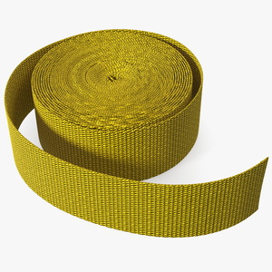 3D Webbing Belt Strap Round Yellow