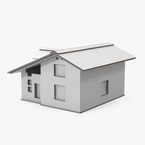 3D model DIY Cardboard House White