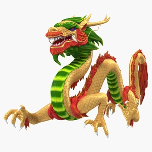 3D model Colorful Traditional Chinese Dragon