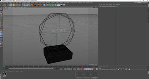 Octahedron Glass Award Trophy 3D model