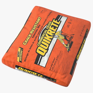 3D Lying Bag Cement Quikrete 66 Lb Orange model