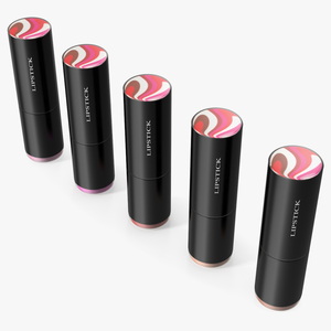 3D Round Closed Lipsticks Various Colors Set