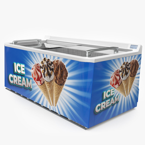 3D model Frosted Ice Cream Freezer