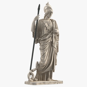 3D model Sculpture Athena Giustiniani Marble