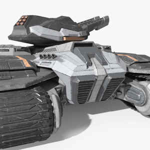 3D Futuristic Armored Tank Vehicle Rigged model