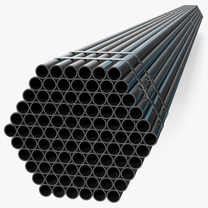 Thin Plastic Pipes Bundle 6 Meters 3D model