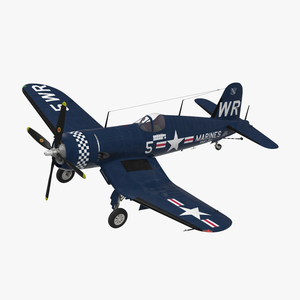 3D model Fighter F4U Corsair US Marine Corps