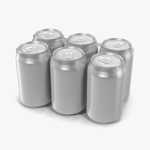 3D Six Pack of Cans