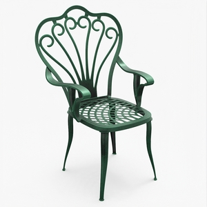 Elegant Outdoor Chair Old Bronze 3D