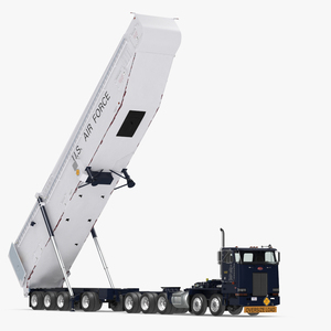 3D model Transporter Erector Loader with Raised Elevated Trailer