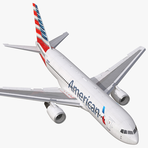 Boeing 767 200 American Airlines Rigged 3D model