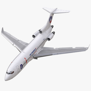 3D model Boeing 727 100 Private Air France Rigged