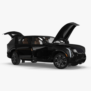 3D Cadillac Escalade IQ 2025 EV Black Raven Rigged for Maya