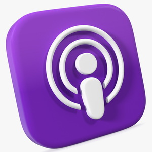 iPhone iOS Podcasts Icon 3D model