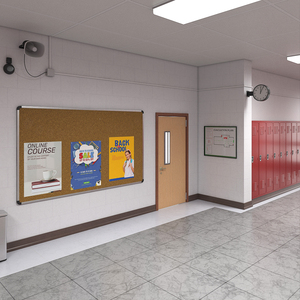 High School Hallway 3D model