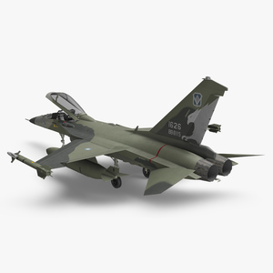 3D model AIDC F-CK-1 Ching-Kuo Fighter Jet Green Rigged for Maya