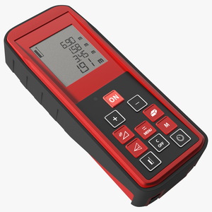 Laser Distance Meter Red 3D model