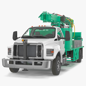 3D Mobile Drill Truck Mounted Rig Green