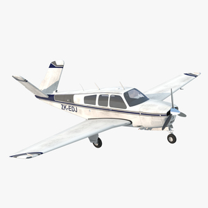 Civil Utility Aircraft Beechcraft Bonanza S35 V Tail 2 3D model