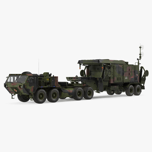 3D HEMTT M985 with AN MPQ53 Radar Camouflage Rigged model