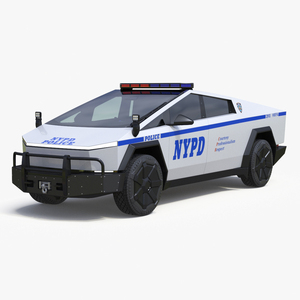 3D Tesla Cybertruck NYPD