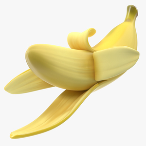 Fresh Peeled Banana 3D model