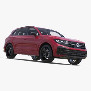 Volkswagen Touareg 2024 Red Lights On 3D