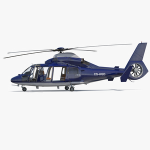 3D Civil Helicopter Eurocopter SA 365 C Dauphin Rigged