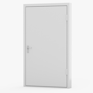 3D Security Fire Door Grey model