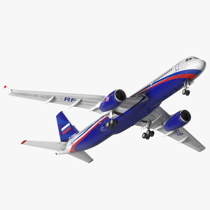 Tupolev Tu-214 Jet Airliner 3D