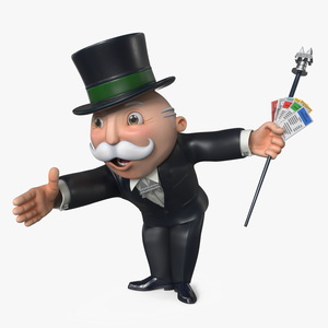 Mr Monopoly Handshake Pose for 3D Print 3D model