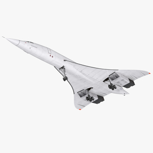 3D model Concorde supersonic Passenger Jet Airliner Generic