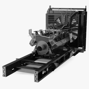 3D Engine and Cooling System for Diesel Generator